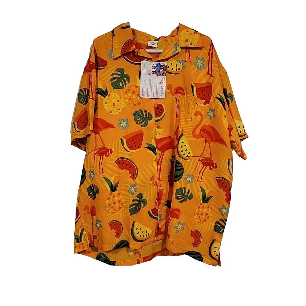 King Kameha Size XXL Short Sleeve Button Up Hawaiian Shirt